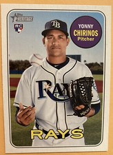 2018 Topps Heritage High Heritage Yonny Chirinos RC #670 Tampa Bay Rays
