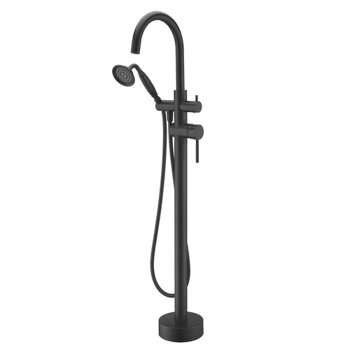 Tub Filler Freestanding Bathtub Faucet Floor Mounted Bathroom with Hand Shower - Picture 2 of 132