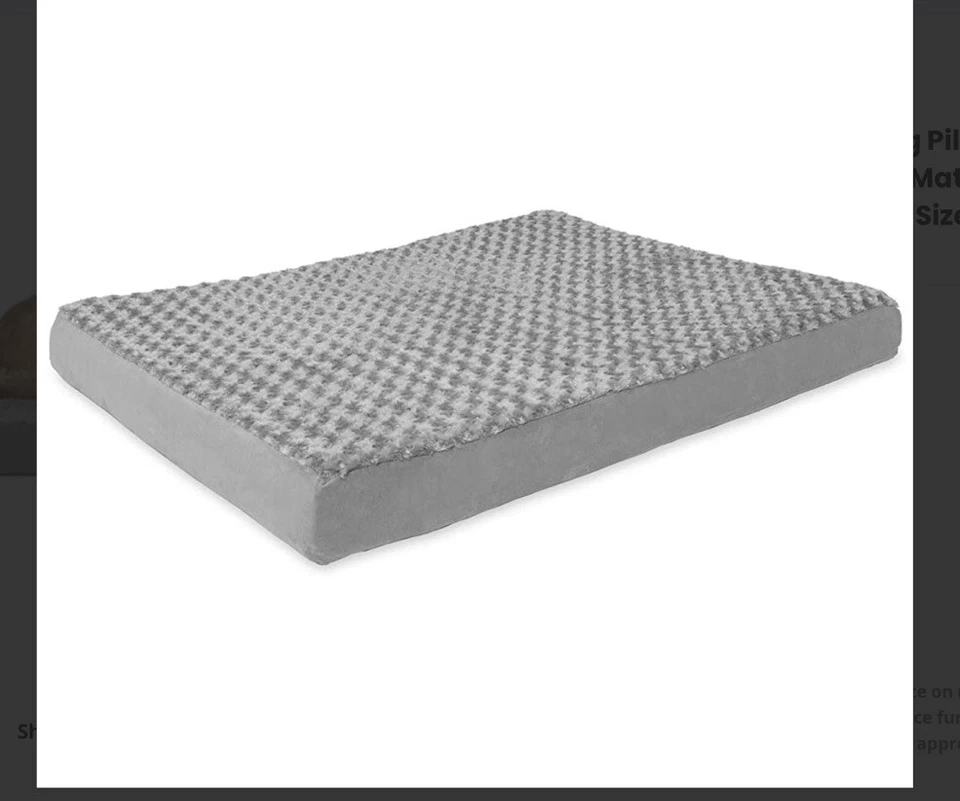 Furhaven Pet - Large Sofa-Style Deluxe Orthopedic Dog Pillow Bed GRAY NEW - Image 2 of 4