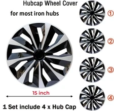 Fit Toyota (15 inch) 4PC Corrosion-Free & Sturdy– Replica Replacement Hub Caps
