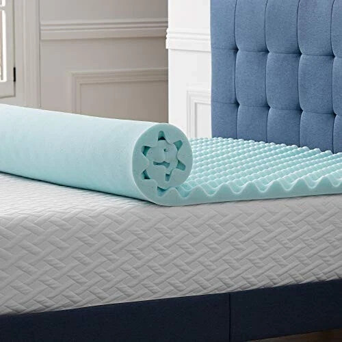 LUCID Memory Foam Mattress Topper Double Bed (135 x 190 cm) - Picture 2 of 4