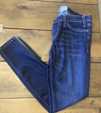 Current/Elliott Stiletto Skinny Jeans zippered Ankle Size 25 Dark Wash Denim