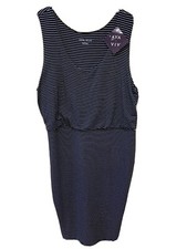 AVA & VIV for Target Women’s Sleeveless Dress Plus Size 1X Black Striped NWT