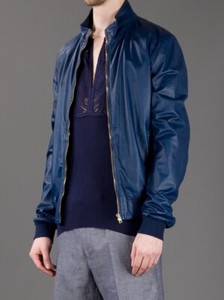blue gucci bomber jacket