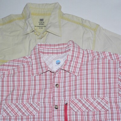LOT OF 2 MEN'S Sz LARGE OUTDOOR / UTILITY FISHING SHIRTS ~ Nepallo & Faded Glory