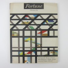 Vintage FORTUNE Magazine February 1954 Housing Lykes of Florida Hughes Aircraft