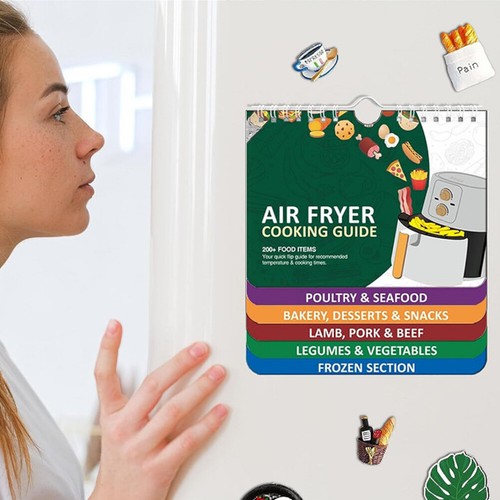 Air Fryer Cheat Sheet Cooking Guide Booklet Useful Cooking