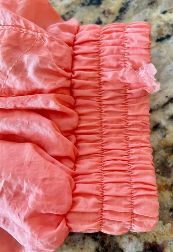 PUMA Gorgeous Vintage Women's Nylon Windbreaker Jacket Medium M Coral Peach VGUC - Picture 10 of 11