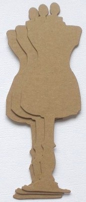 die cut dress form Frantic Stamper Precision Die - Large Dress Form **CLEARANCE