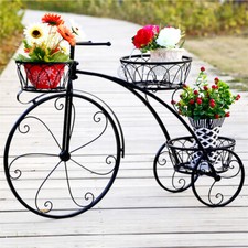 Blumenregal Fahrrad Form Blumenständer für 3 Blumentöpfen Pflanzenregal Deko DHL