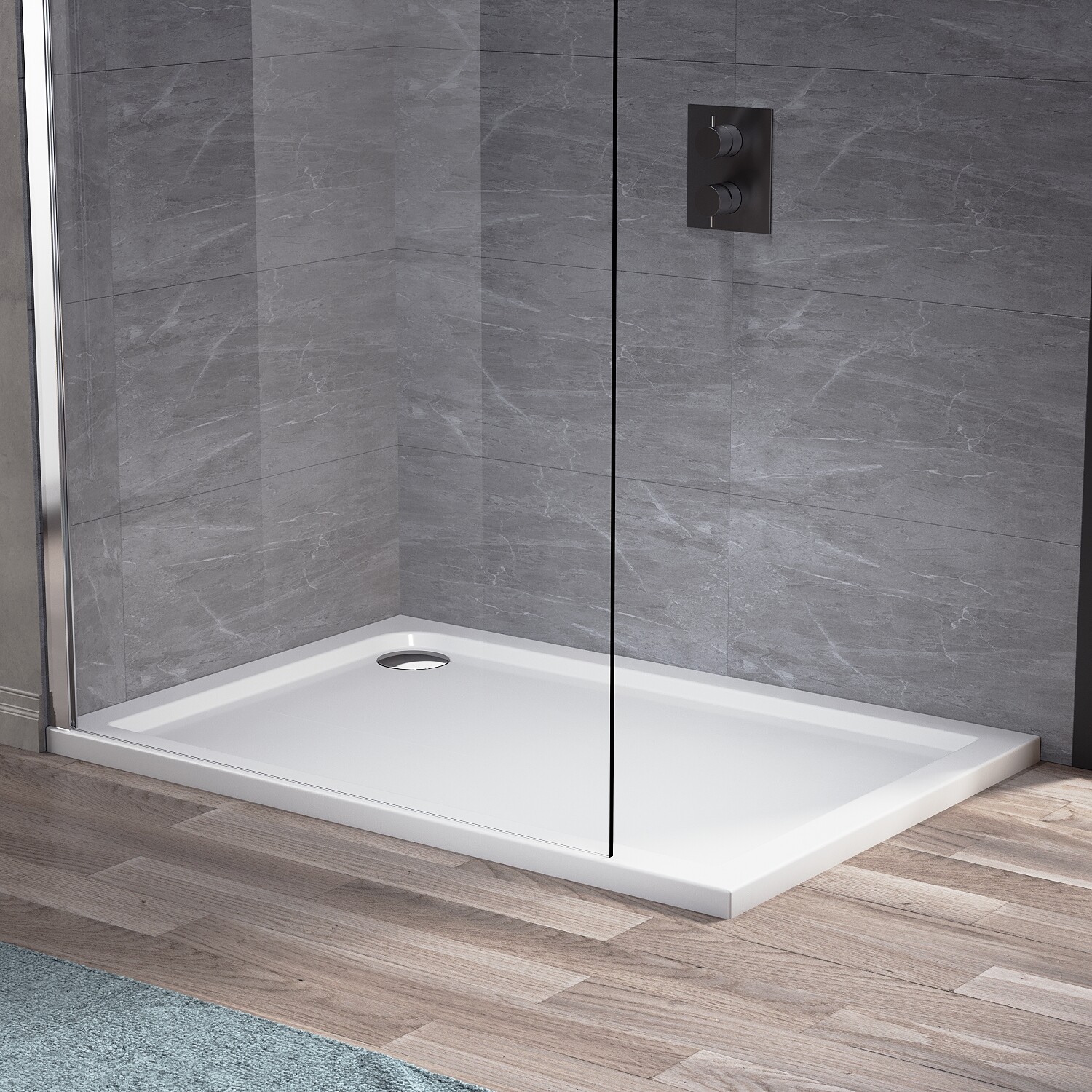 Shower Enclosure Tray Slimline Stone Resin Square/Rectangle Wet Room ...