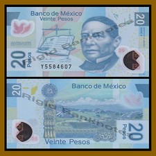 Mexico 20 Pesos, 2012 P-122v Series  V  Polymer Unc