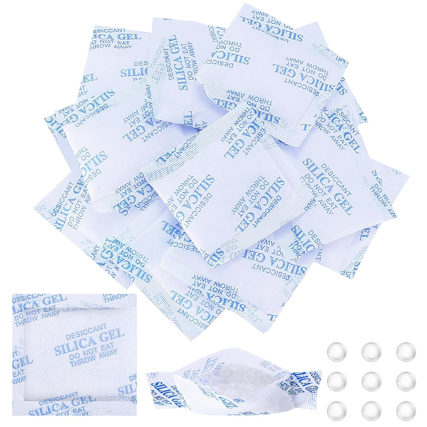 35 Pcs Bolsas Desecantes Absorbente De Humedad, 10G Bolsas De Gel De Sílice, Bol