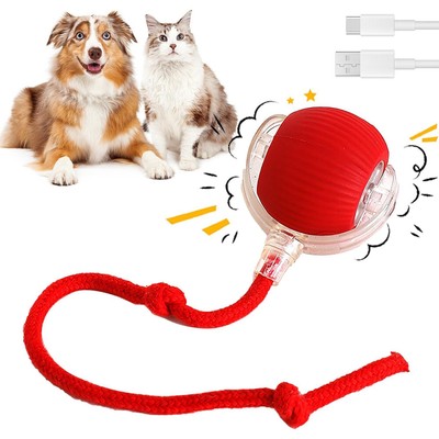 Automatic Rolling Ball Smart Cat Dog Toy Electric PetSelf-moving Kitten Game DE