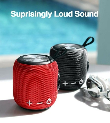 Bluetooth Lautsprecher,10W,IPX7 Wasserfester Intensiver Bass, 24hAkku,TWS,Rot - Bild 2 von 7