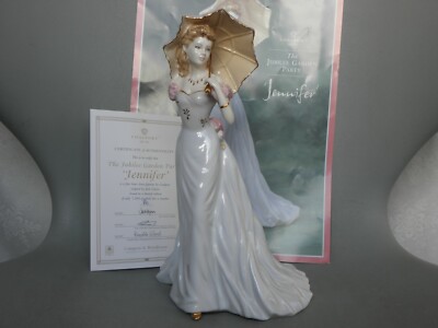 COALPORT FIGUR # DAS JUBILEE GARTEN PARTY JENNIFER # LTD EDT ~ ZERTIFIKAT & BROSCHÜRE