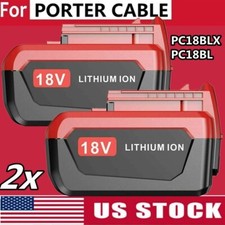 2Pack 18V 6Ah Lithium Ion Battery for Porter Cable 18 Volt PC18B PC18BL PC18BLX
