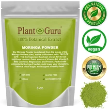 Moringa Oleifera Leaf Powder 8 oz. Raw 100% Pure Natural Superfood 