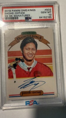 2018 Panini Diamond Kings Signatures /50 Shohei Ohtani PSA 10 Gem