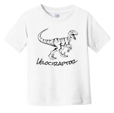 Velociraptor Sketch Cool Prehistoric Animal Raptor Dinosaur Toddler T-Shirt