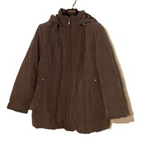 Bhs Authentic Women’s Zip Up Removable Hood Wadded Short Coat Jacket Grey 20 £55