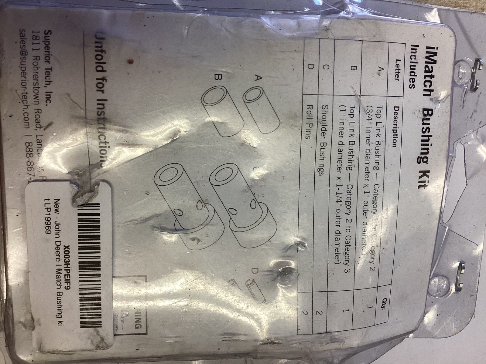 John Deere iMatch Bushing LP19969 *NIB* eBay