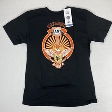 SAN FRANCISCO GIANTS MEDIUM BLACK T Shirt 100% Recycled Material MADE IN USA NWT