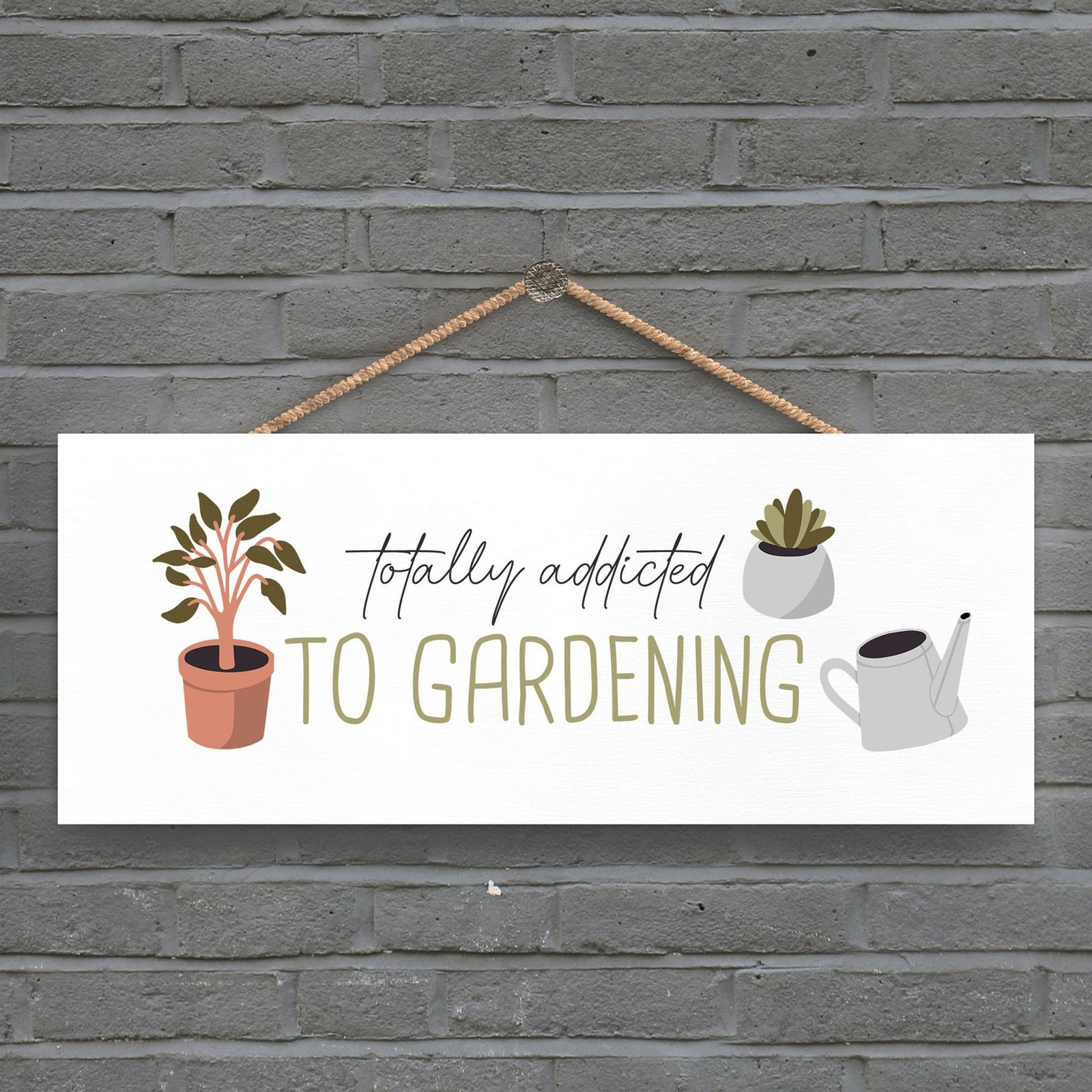 MY HAPPY PLACE GARDEN THEME GIFT IDEA HANGING PLAQUE