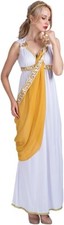 EraSpooky Women's Roman Lady Greek Goddess Costume One Size White