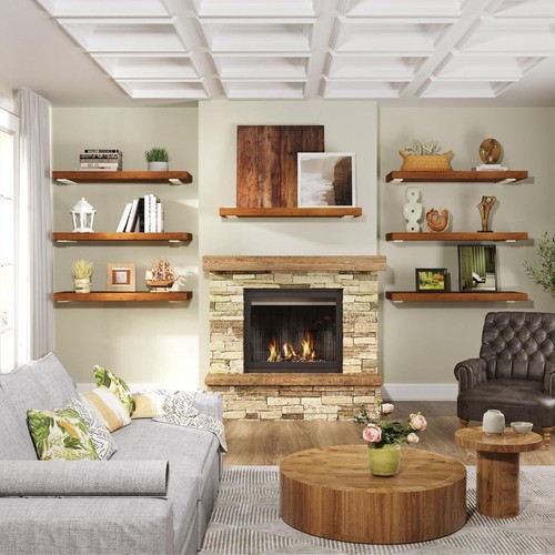 6Pcs Heavy Duty Floating Shelf Brackets ,Black Metal Wall Shelf Support L-Shape - Picture 11 of 18