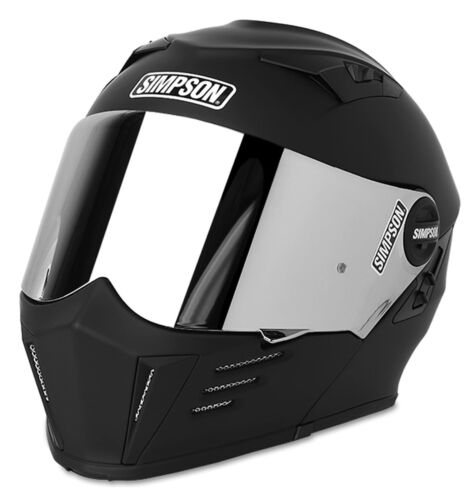 Simpson Racing Mod Bandit Motorcycle Helmet Flat Black - Large - DOT Certified - Picture 1 of 7