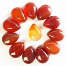 12Pcs 15x12x5mm Red Agate Teardrop Cab Cabochon B67102