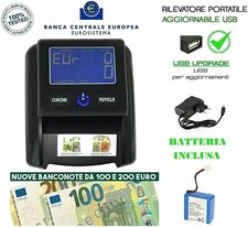 Controlla Soldi Falsi Money Detector Aggiornato Rileva Banconote GARANZIA 12MESI