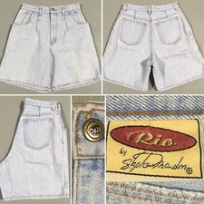 Vintage Rio by Stephen Mardon High Waist Denim Shorts 80s 90s 13 28  Waist Jorts