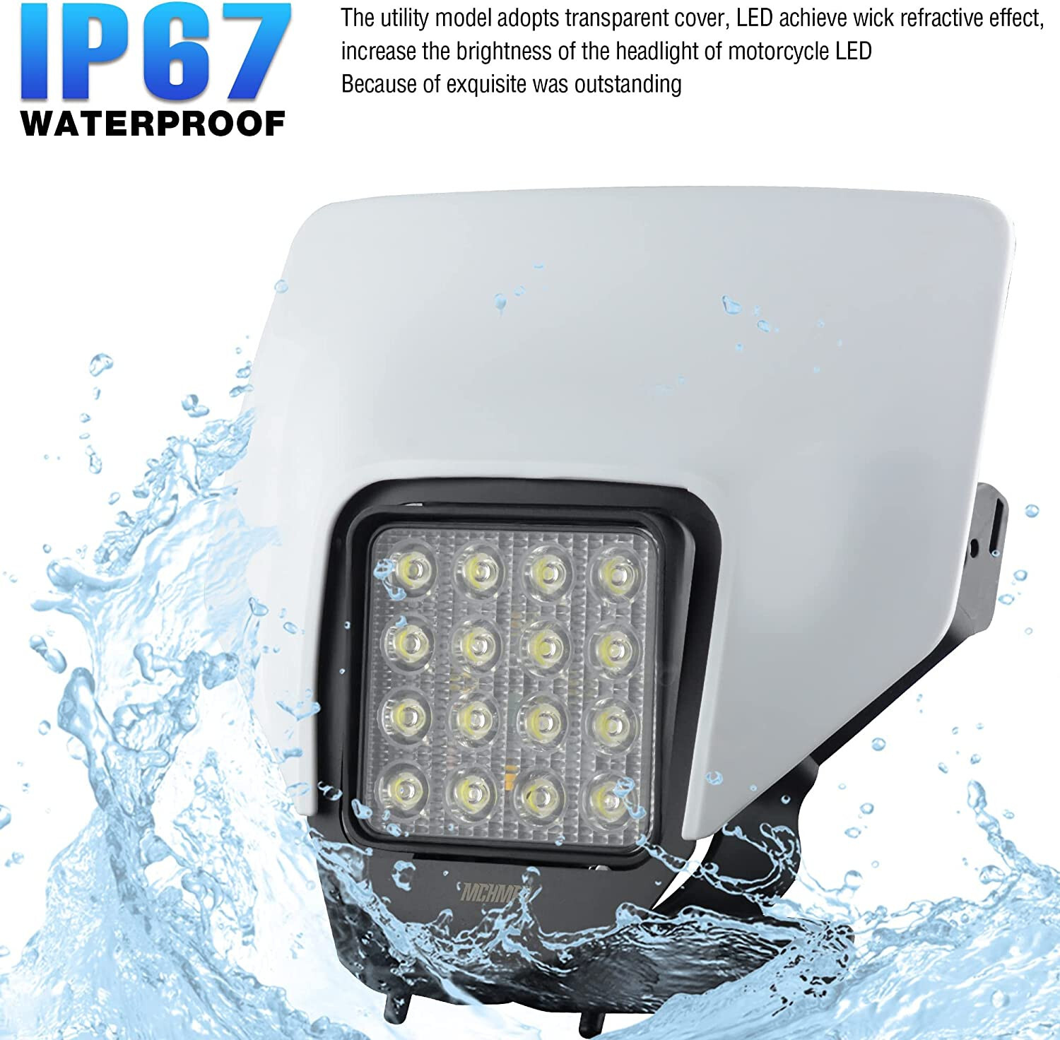 MCHMFG Dirtbike Headlight,LED Enduro Pit Bike Light Kit Universal For