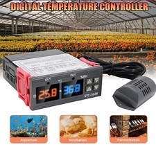 STC-3028 12V 110-220V 10A Digital Temperature Controller Dual Display Thermostat