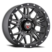 17x9 -12 Mamba M25 6x139.7 Matte Grey W/ Black Lip Edge Wheels (Set of 4)