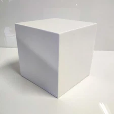 12" White Display Cube Pedestal Stand Riser Column Pillar - Wedding Parties