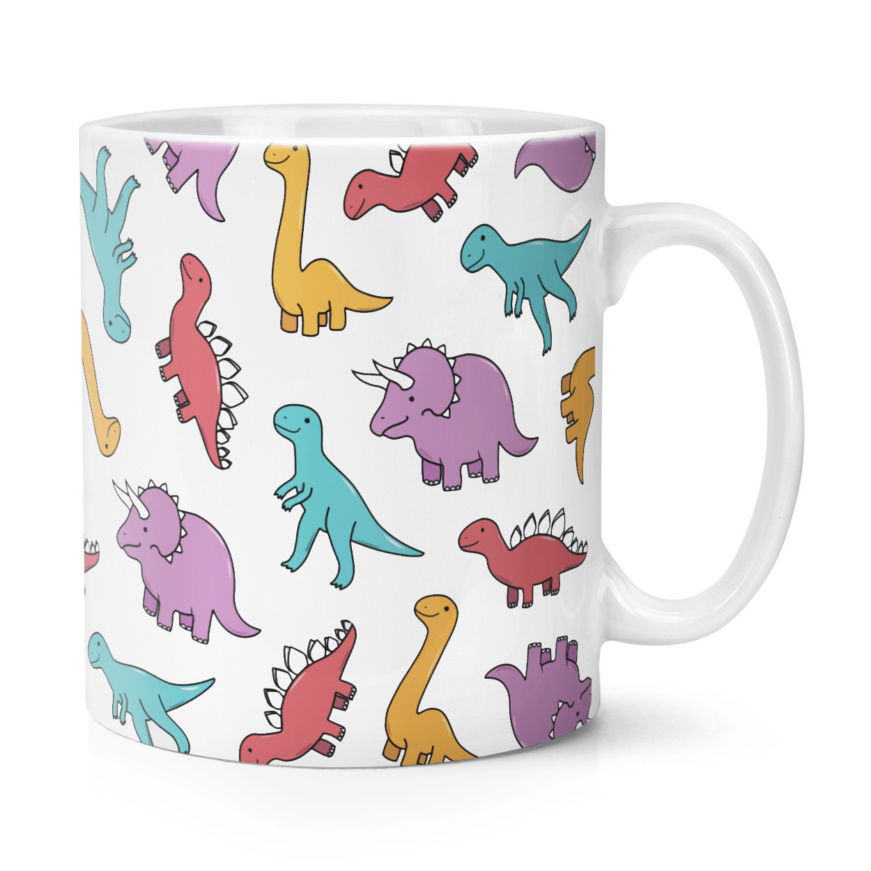 Dinosaurs Pattern 10oz Mug Cup - Funny T Rex Animal