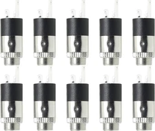 10Pcs 3.5Mm Earphone Socket PJ-392 Silver Female Headphone Stereo Jack Panel Mou