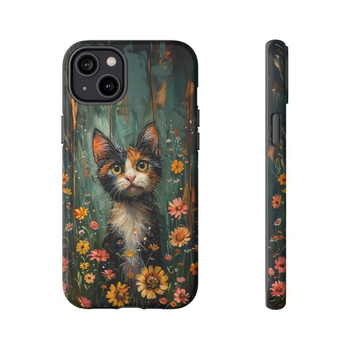 For iPhone | Samsung Galaxy | Pixel Phone Case - Calico Cat Flowers Pastel - 第 81/256 張圖片