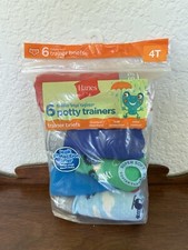 Hanes Potty Trainer Briefs 6-Pack Toddler Boy Moisture Wicking sz 4T NEW