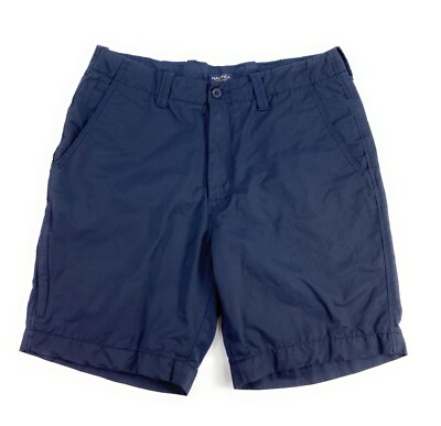 Nautica Men's ''A Bit Trimmer'' Deck Flat Front Cotton Nylon Navy Blue Shorts 34