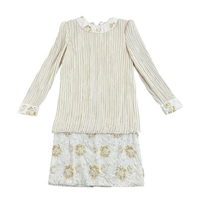 chinese dress ladies Off-Shoulder Wedding Dress in George Crepe and Lace Sleeves