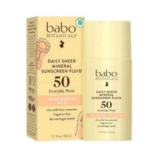 SPF 50 Daily Sheer Fluid Mineral Sunscreen 1.7 Oz By Babo Botanicals