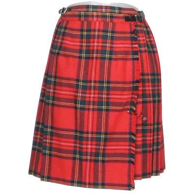 Blarney, Wickelrock, Größe: XXS, Rot/Grün/Schwarz/Gelb, Karo, Tweed, Damen #gFF