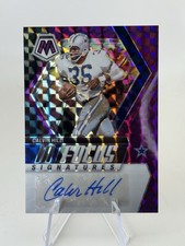 2024 Mosaic Purple PRIZM In FOCUS Dallas Cowboys CALVIN HILL Autograph AUTO /49