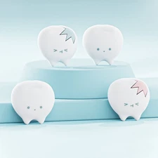 GeekShare Thumb Grip Caps for Nintendo Switch 2 Joystick Cover 4PCS White Tooth