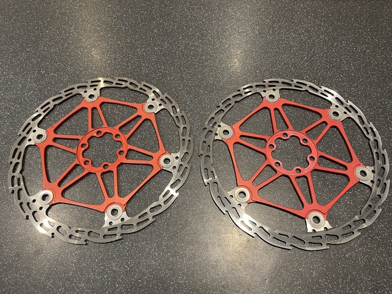 Hope floating rotors 203mm 6 bolt red