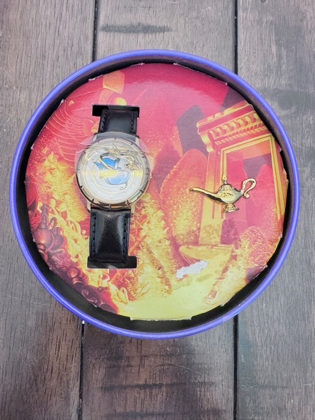 VTG Disney Aladdin Fossil Watch Genie&rsquo;s Bottle Troubles Lt